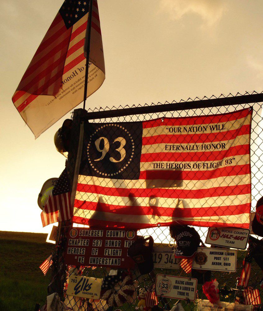 Makeshift memorial at Flight 93